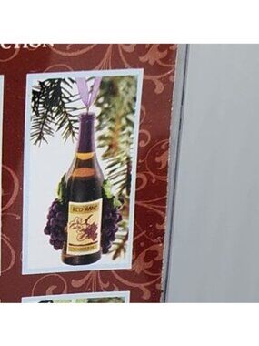 Ornament Christmas  Red Wine Bottle  4 1/2" Tall Epic Hanging